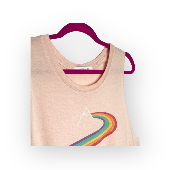 new Daydreamer ☺︎︎ Pink Floyd Rainbow Muscle Tee Tank ☺︎ Light Pink ☺︎ Small ☺︎︎ - Picture 7 of 16